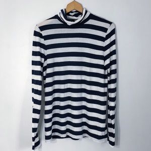 J. Crew | Navy Blue White Stripe Long Sleeve